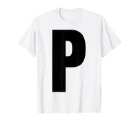 Letra P Capital Bold Alfabeto a Juego Monograma Camiseta