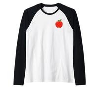 Letra pequeña de Happy Apple Camiseta Manga Raglan