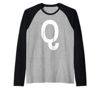 Letra Q en Negrita - Creador de Palabras Personalizado para Palabras Personalizadas Camiseta Manga Raglan