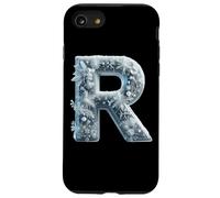 Letra R en Forma de Copo de Nieve Winter Wonderland Frost Carcasa para iPhone SE (2020) / 7/8