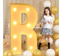 Letra R gigante con luz LED de 120cm-4ft, letrero de marquesina de mosaico iluminado, lámparas de letras LED para el día de San Valentín, cumpleaños, Navidad, Año Nuevo