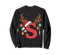 Letra S Navidad Monograma Alfabeto Inicial Ornamento Santa Sudadera