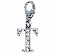 Letra T de Strass con mosquetón, para colgar