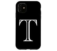 Letra T Estilo clásico Alfabeto mayúscula Monograma Inicial Carcasa para iPhone 11