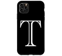 Letra T Estilo clásico Alfabeto mayúscula Monograma Inicial Carcasa para iPhone 11 Pro MAX