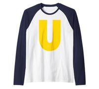 Letra U Ardilla Grupo A Juego Disfraz De Halloween Cosplay Camiseta Manga Raglan