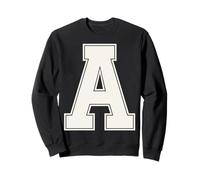 Letra universitaria A monograma Varsity Block alfabeto inicial Sudadera