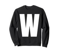 Letra W Capital Bold Alfabeto a Juego Monograma Sudadera