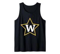 Letra w Monogram Dentro de la Estrella Amarilla Camiseta sin Mangas