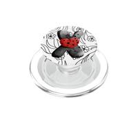 Letra X Mariquita Acuarela Monograma Ilustración PopSockets PopGrip para MagSafe