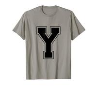 Letra Y Big Bold Capital Varsity Alfabeto Monograma Camiseta