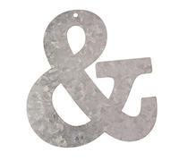 Letra y caracteres de metal galvanizado, altura 12 cm