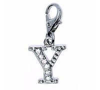 Letra Y de Strass con mosquetón, para colgar