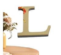 Letras 3D para decoración de pared | acrílico 3D autoadhesivo | Calcomanías de pared de espejo, letra de decoración del hogar, calcomanía artística para decoración del hogar, color dorado