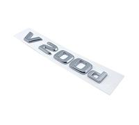 Letras 3D V250d V300d EDICIÓN NOCTURNA Emblema ABS compatible for Mercedes Benz Clase V W447 Insignia del guardabarros del automóvil Placa de identificación del tronco Etiqueta adhesiva(Silver V200d)