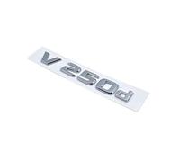 Letras 3D V250d V300d EDICIÓN NOCTURNA Emblema ABS compatible for Mercedes Benz Clase V W447 Insignia del guardabarros del automóvil Placa de identificación del tronco Etiqueta adhesiva(Silver V250d)