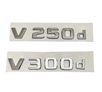 Letras 3D V300d V250d V260L V350d V260 V220d, Logotipo Compatible con la Insignia del Coche Clase V W447, Pegatinas for el Equipaje.(Gloss Silver,V260L)