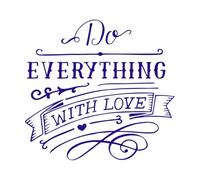 Letras a mano con versículos bíblicos: hazlo todo. Pegatinas de tallado fino 54.6x58.2cm Removible sin dejar pegamento Azul oscuro