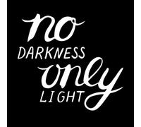 Letras a mano, no hay nada, solo luz encendida Calcomanías de pared de papel adhesivo 67.2x73.4cm Varios tamaños Blanco