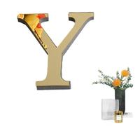 Letras acrílicas para pared - acrílico 3D autoadhesivo - Pegatinas de pared de espejo Letra, Home Decor Letter Sign, Art Sticker Decal para la decoración del hogar DIY Oro claro