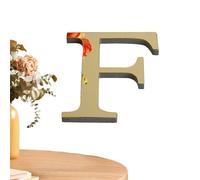 Letras acrílicas para pared - Adhesivos de pared autoadhesivas 3D con letras de oro claro DIY, calcomanías para adhesivos murales de acrílico espejo para arte mural cocina baño bar