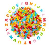 Letras Adhesivas Coloridas - 520 Pegatinas de Goma Espuma Autoadhesivas Para Pegar - Juego de Letras Para Niños Escolares