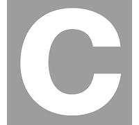 Letras adhesivas, letra C, en color blanco, altura 10 cm, número de casa autoadhesivo, para exterior, buzón, puerta, resistente a la intemperie, kfz_674_c