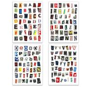 Letras Adhesivas Pegatinas 181 Piezas Pegatinas Letras Adhesivas Letras Vintage Scrapbooking,Se Puede Utilizar Para Pegar Agendas, Bicicletas, Maletas.