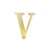 Letras autoadhesivas de latón macizo de 4,5 cm, letras doradas inglesas, números de casa, números de dirección, nombre de tienda, estudio, combinación de bricolaje para pared, accesorios de decoración