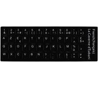 Letras blancas adhesivas Azerty (teclado francés) negro para ordenador portátil/PC