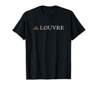 Letras Blancas envejecidas horizontales de la pirámide del Museo de Arte del Louvre Camiseta