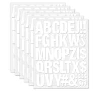 Letras blancas para planchar para ropa, letras de vinilo termotransferibles de 5 cm para ropa, camisetas, alfabetos, impresión de nombre, 6 hojas