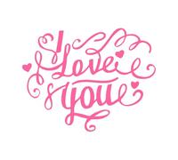 Letras con diferentes citas sobre el amor en la textura del corazón sobre un Calcomanías de vinilo para murales y paredes 40x51.5cm Impermeable Rosa