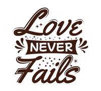 Letras de amor que nunca fallan. Calcomanías de letras 54.6x54.7cm Impermeable Café