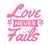 Letras de amor que nunca fallan. Calcomanías de letras 54.6x54.7cm Removible sin dejar pegamento Rosa