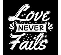 Letras de amor que nunca fallan. Calcomanías de letras 67.2x67.4cm Autoadhesivo Blanco