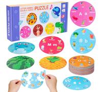 Letras de aprendizaje de letras, juegos educativos a partir de 3 - 8 años, colorido alfabeto de animales de doble cara, juguete Montessori a partir de 3 jóvenes niñas años escolarización para niños