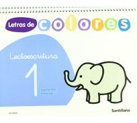Letras de colores, lectoescritura. Cuaderno 1 (pauta) - 9788429480641