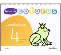 Letras de colores, lectoescritura. Cuaderno 4 (pauta) - 9788429480702 (CUADERNOS)