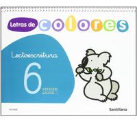 Letras de colores, lectoescritura. Cuaderno 6 (pauta) - 9788429480924 (CUADERNOS)