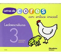 LETRAS DE CORES LECTOESCRITURA 3 CON ENLACE INICIAL