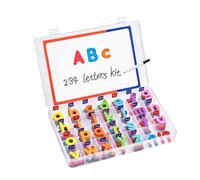 Letras de espuma magnética - Pequeñas letras magnéticas, letras del alfabeto de espuma | Kit de letras magnéticas educativas en edad preescolar, imanes alfabetos con tarjeta magnética de doble parte