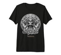 Letras de Estilo Metal Santa Muerte Camiseta Premium