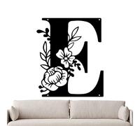 Letras de flores para pared - Letras de fundación de flores | colgantes decorativos para pared, arte de pared con monograma clásico, diseño de letras de metal audaz para amigos de la familia y colegas