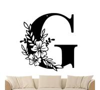 Letras de flores para pared - Letras de fundación de flores | colgantes decorativos para pared, arte de pared con monograma clásico, diseño de letras de metal para amigos de la familia y colegas