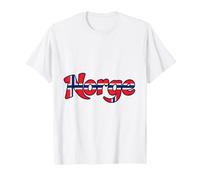 Letras de la Bandera Noruega de Noruega Lindas Familia Amor Hogar Camiseta