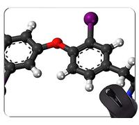 Letras de la Ciencia con el cojín de ratón del Juego de los Elementos de Capital, cojín de ratón de la Oficina de Diiodothyronine