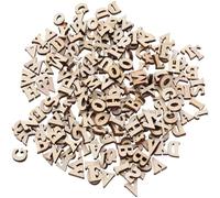 Letras de Madera 100/200/400 Uds. Mini alfabeto de virutas madera 15mm sin terminar