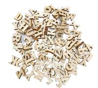 Letras de Madera 100/200/400 Uds. Mini alfabeto de virutas madera 15mm sin terminar