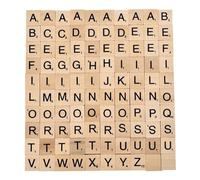 Letras de Madera 100-500 Uds. Azulejos de madera con letras inglesas naturales 18x20mm